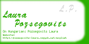 laura pozsegovits business card